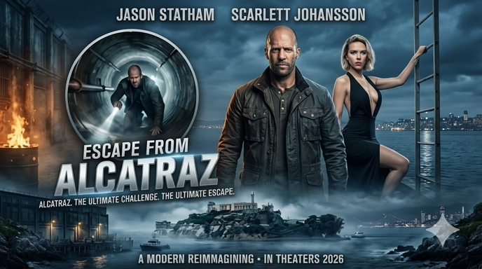 Escape from Alcatraz (2026) Review – Jason Statham and Scarlett Johansson Lead a High-Stakes Prison Break