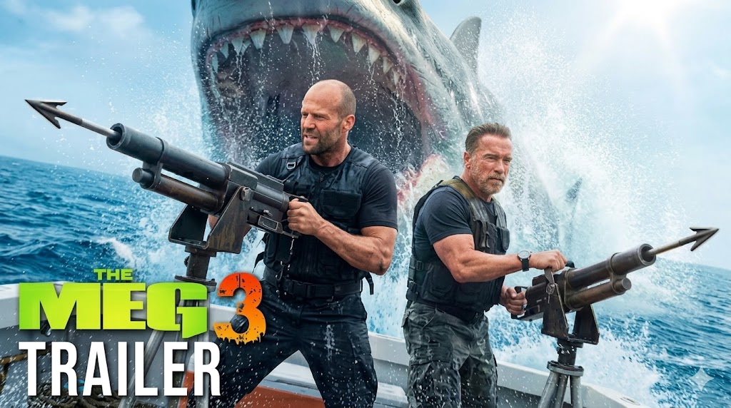 The Meg 3 Trailer Breakdown: Jason Statham and Arnold Schwarzenegger Team Up Against Giant Sharks
